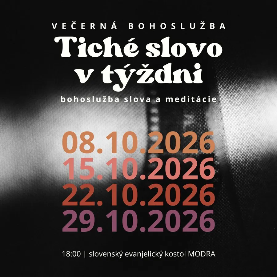 októbrové TICHÉ SLOVO V TÝŽDNI