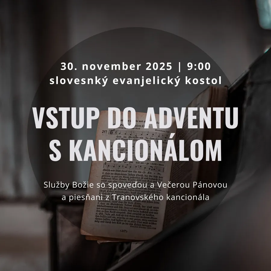 VSTUP DO ADVENTU 2025 S TRANOVSKÉHO KANCIONÁLOM