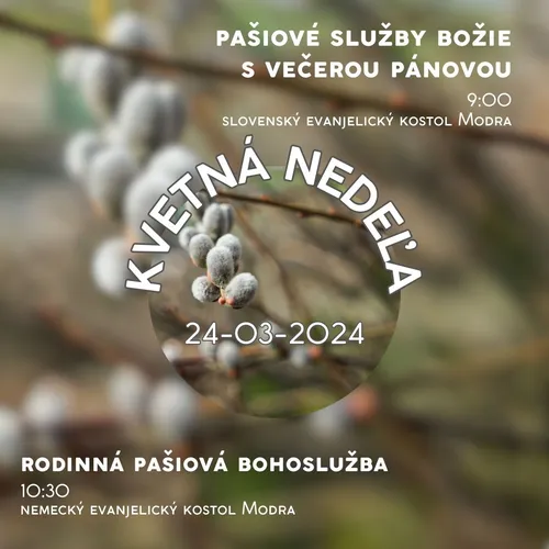 bohoslužby - KVETNÁ NEDEĽA