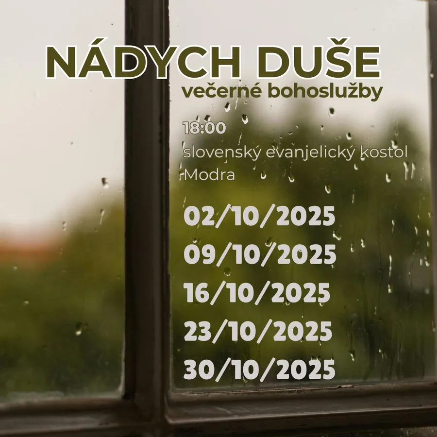NÁDYCH DUŠE - okt. 2025