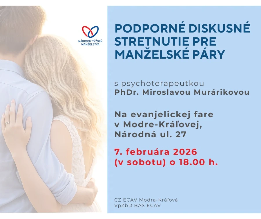 PODPORNÉ DISKUSNÉ STRETNUTIE PRE MANŽELSKÉ PÁRY