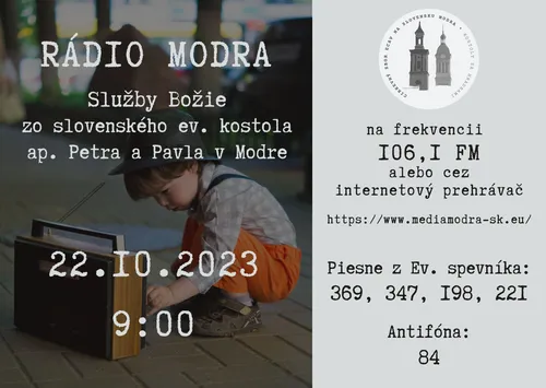 Služby Božie na Rádiu Modra