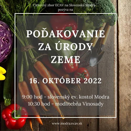 POĎAKOVANIE ZA ÚRODY