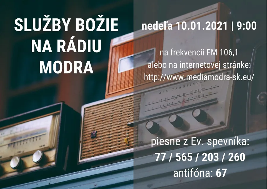 Služby Božie v Rádiu Modra