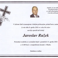 POSLEDNÁ ROZLÚČKA s Jaroslavom Ružekom