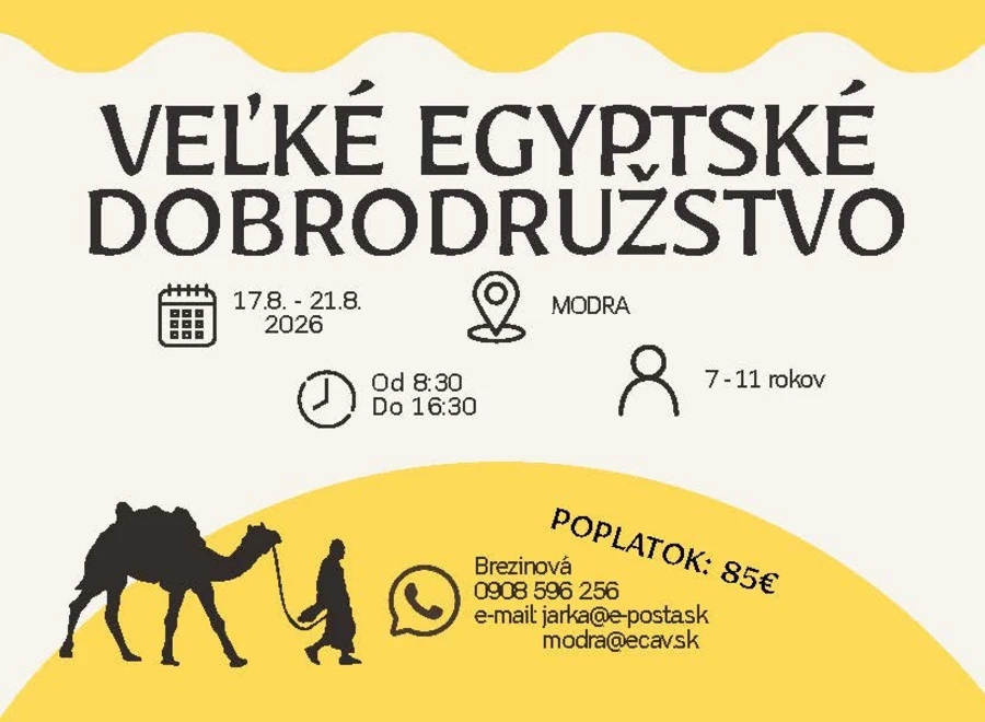 DETSKÝ TÁBOR - Veľké egyptské dobrodružstvo