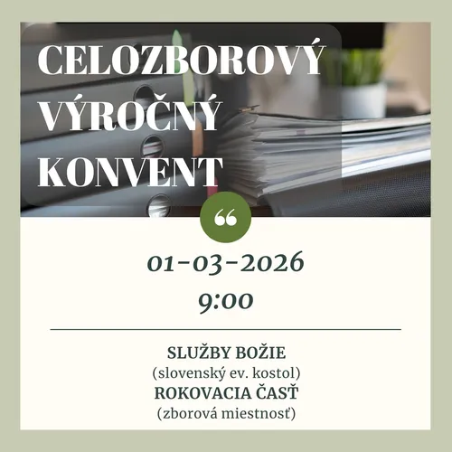 CELOZBOROVÝ VÝROČNÝ KONVENT 2026